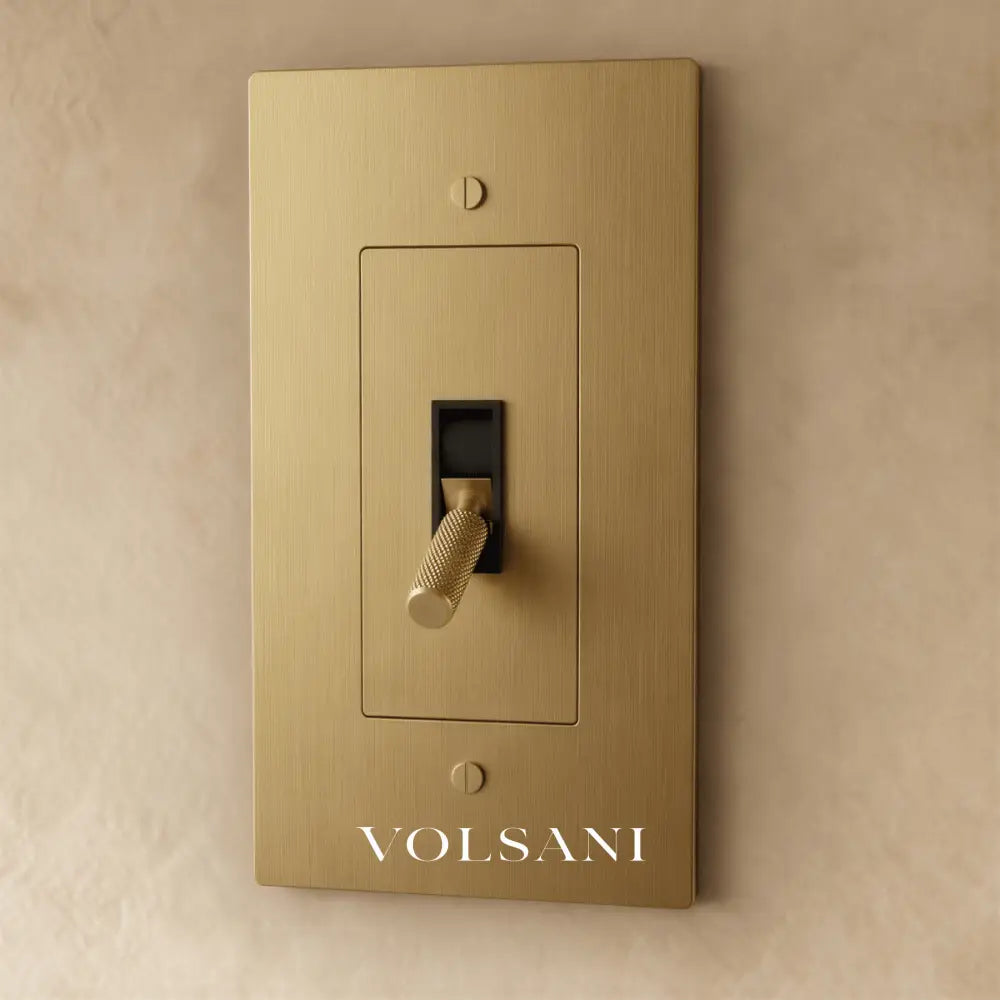 The Brass Toggle Switch (1 to 5 Gang) - Brass / 1 Gang