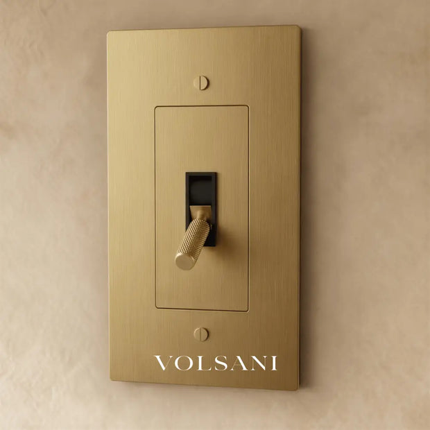 The Brass Toggle Switch (1 to 5 Gang) - Brass / 1 Gang