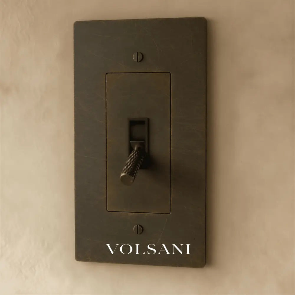 The Brass Toggle Switch (1 to 5 Gang) - Bronze with Patina / 1 Gang