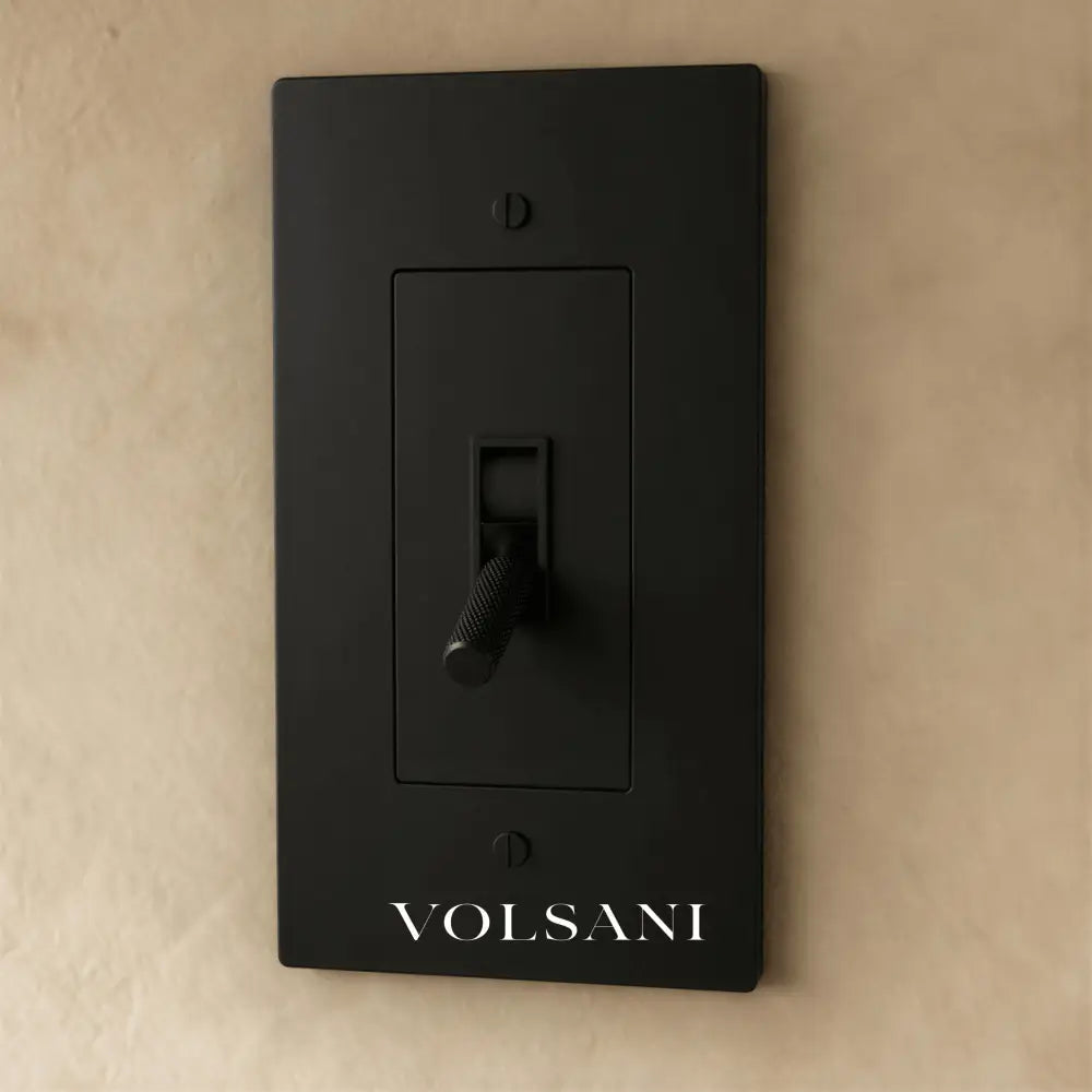 The Brass Toggle Switch (1 to 5 Gang) - Night Black / 1 Gang
