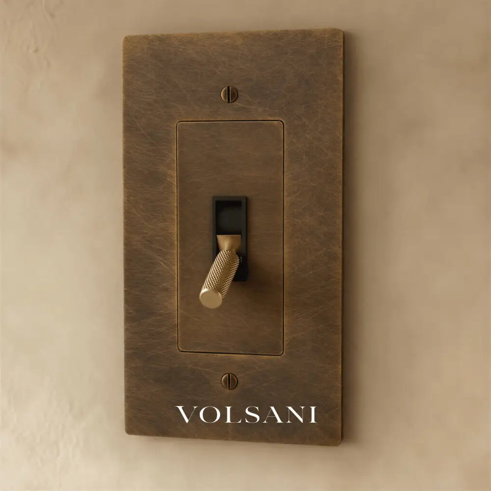 The Brass Toggle Switch (1 to 5 Gang) - Vintage Brass with Patina / 1 Gang