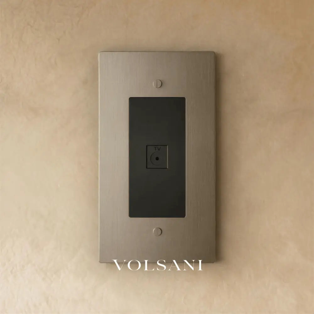 The Brass TV Socket (1-Gang) - Stainless Steel / 1 Gang / TV