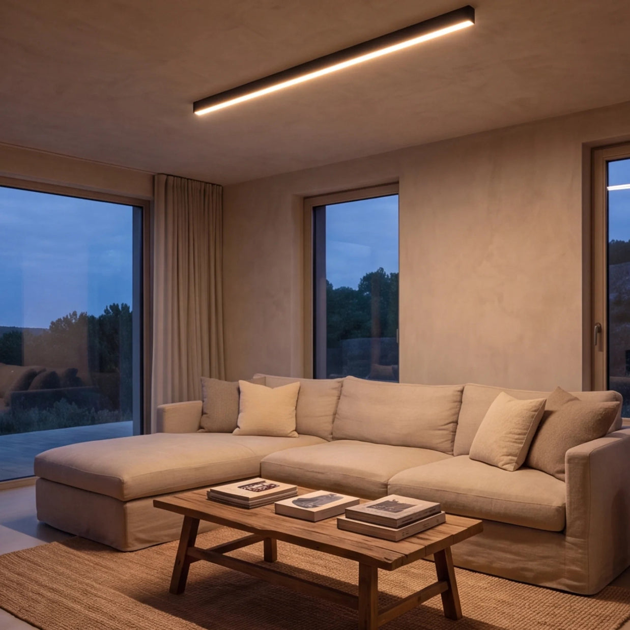 TOBIAS: Lineaire Plafond- & Wandlamp - Volsani