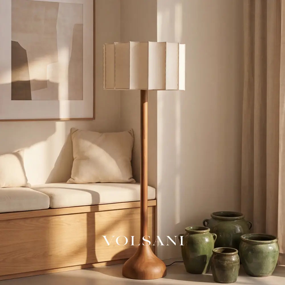 TORU: Houten Vloerlamp (Wabi-Sabi) - Volsani