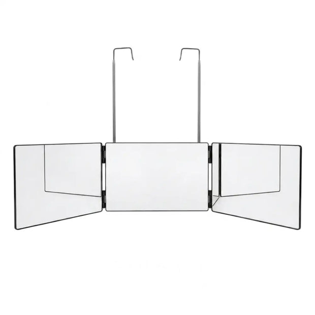 Trifold Folding Mirror with Adjustable Panels Self Haircut & Grooming Mirror Hangs or Stands Folds Flat 49.8in Wide