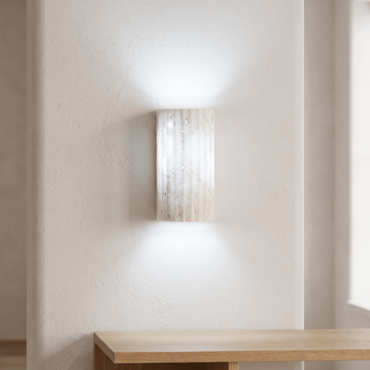 TRIJN: Wandlamp van Natuursteen – Geïntegreerde LED - Volsani