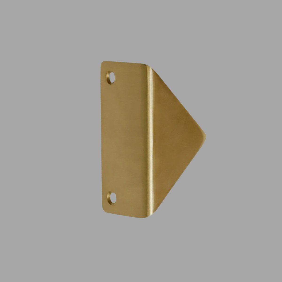 Solid Brass Edge Pull Cabinet Handles, Modern Kitchen & Wardrobe Hardware, Gold or Black, Set of 2, 2.4-3.3in