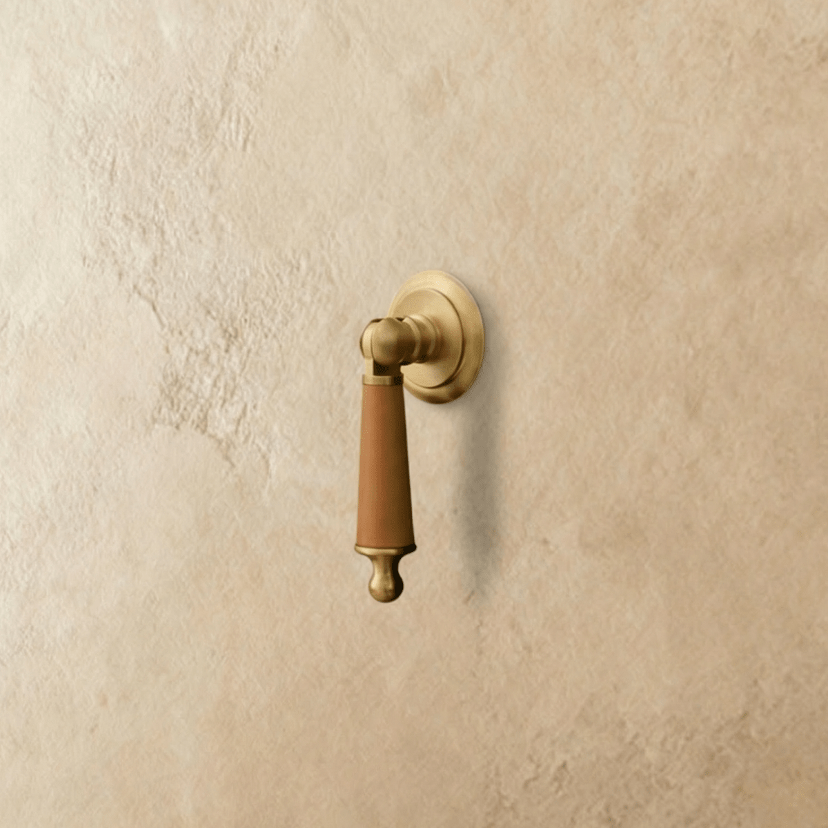 Cowhide & Solid Brass Cabinet Knobs, Modern Kitchen & Wardrobe Hardware, One-of-a-Kind Hide Pattern, Set of 2, 1.2 x 2.8in