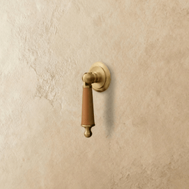 Cowhide & Solid Brass Cabinet Knobs, Modern Kitchen & Wardrobe Hardware, One-of-a-Kind Hide Pattern, Set of 2, 1.2 x 2.8in