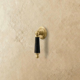 Cowhide & Solid Brass Cabinet Knobs, Modern Kitchen & Wardrobe Hardware, One-of-a-Kind Hide Pattern, Set of 2, 1.2 x 2.8in