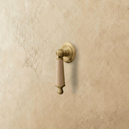 Cowhide & Solid Brass Cabinet Knobs, Modern Kitchen & Wardrobe Hardware, One-of-a-Kind Hide Pattern, Set of 2, 1.2 x 2.8in