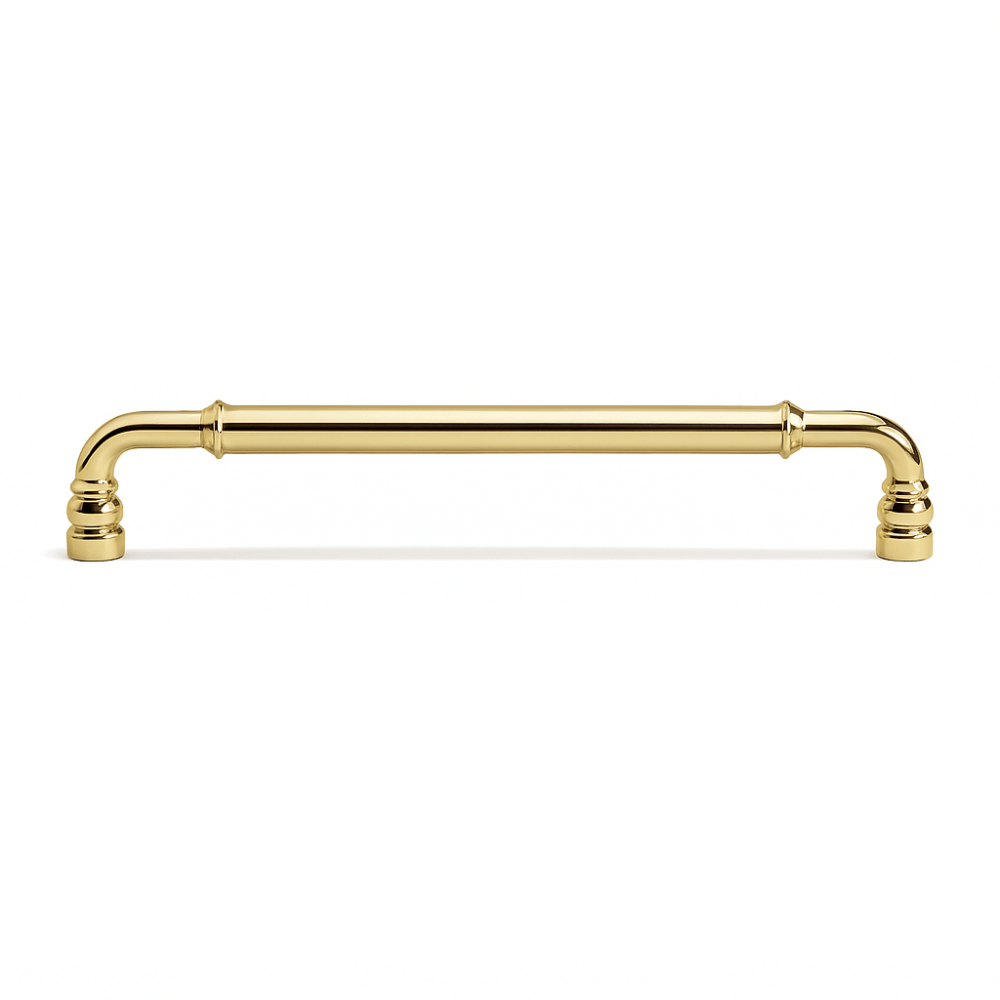 Gold-Finish Cabinet Knobs & Drawer Pull Bars, Modern Kitchen & Dresser Hardware, Ergonomic Grip, Set of 2 Pieces, 1.2-8.8in