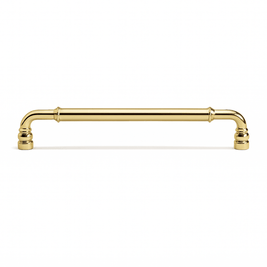 Gold-Finish Cabinet Knobs & Drawer Pull Bars, Modern Kitchen & Dresser Hardware, Ergonomic Grip, Set of 2 Pieces, 1.2-8.8in