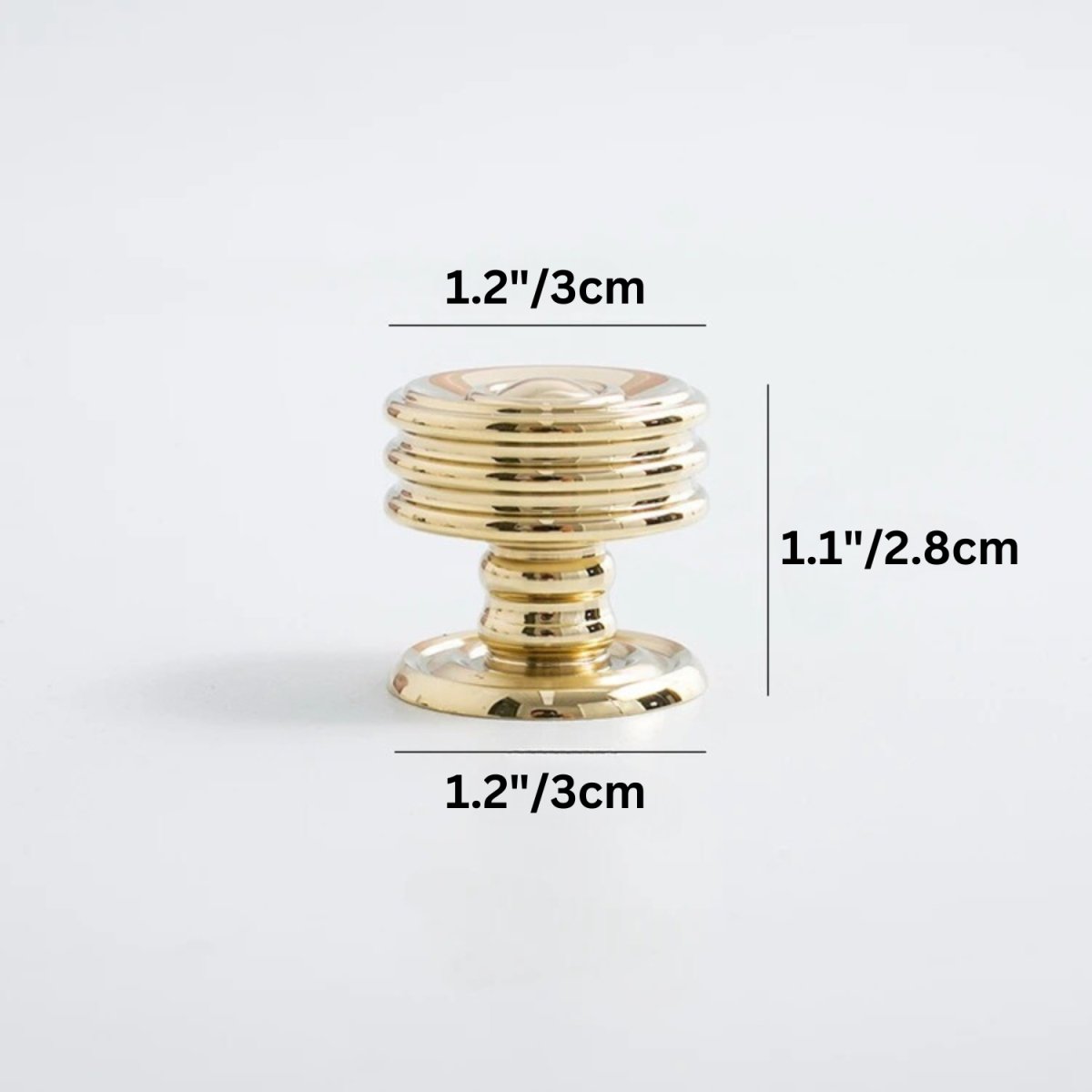Gold-Finish Cabinet Knobs & Drawer Pull Bars, Modern Kitchen & Dresser Hardware, Ergonomic Grip, Set of 2 Pieces, 1.2-8.8in
