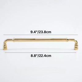 Gold-Finish Cabinet Knobs & Drawer Pull Bars, Modern Kitchen & Dresser Hardware, Ergonomic Grip, Set of 2 Pieces, 1.2-8.8in