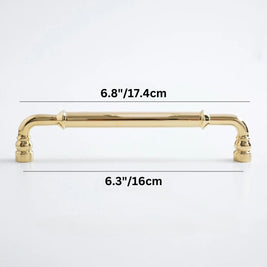 Gold-Finish Cabinet Knobs & Drawer Pull Bars, Modern Kitchen & Dresser Hardware, Ergonomic Grip, Set of 2 Pieces, 1.2-8.8in
