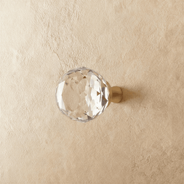 Crystal Ball Cabinet Knobs, Classic Kitchen & Dresser Hardware, Smooth Rounded Grip, Set of 2, 1.2 x 1.6in