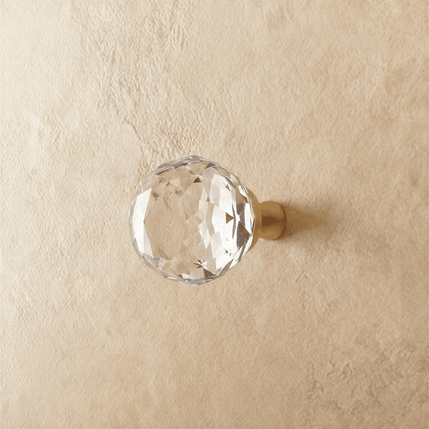 Crystal Ball Cabinet Knobs, Smooth Rounded Grip, Set of 2, 1.2 x 1.6in