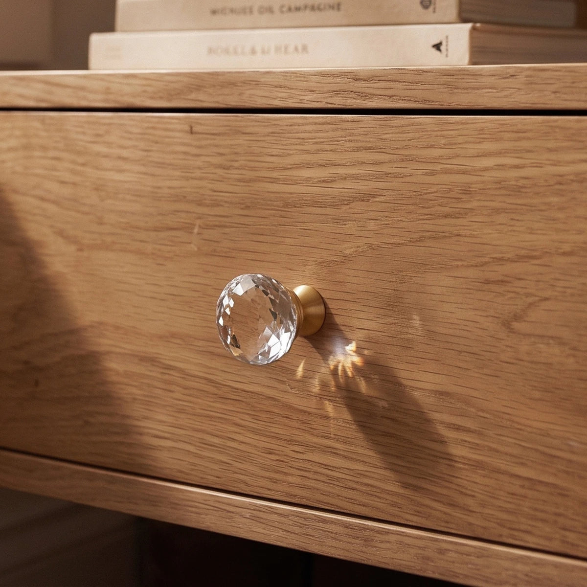 Crystal Ball Cabinet Knobs, Classic Kitchen & Dresser Hardware, Smooth Rounded Grip, Set of 2, 1.2 x 1.6in