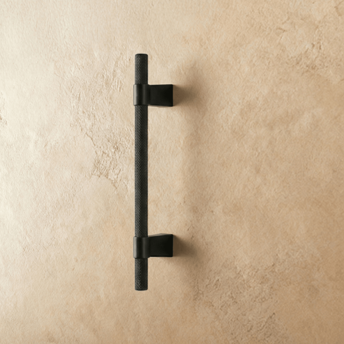 Knurled Cabinet Knobs & Drawer Pull Bars, Modern Kitchen & Wardrobe Hardware, Gold-Tone & Black Finish, Set of 2, 1.1-12.6in