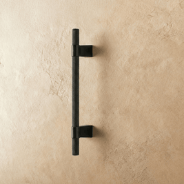 Knurled Cabinet Knobs & Drawer Pull Bars, Modern Kitchen & Wardrobe Hardware, Gold-Tone & Black Finish, Set of 2, 1.1-12.6in