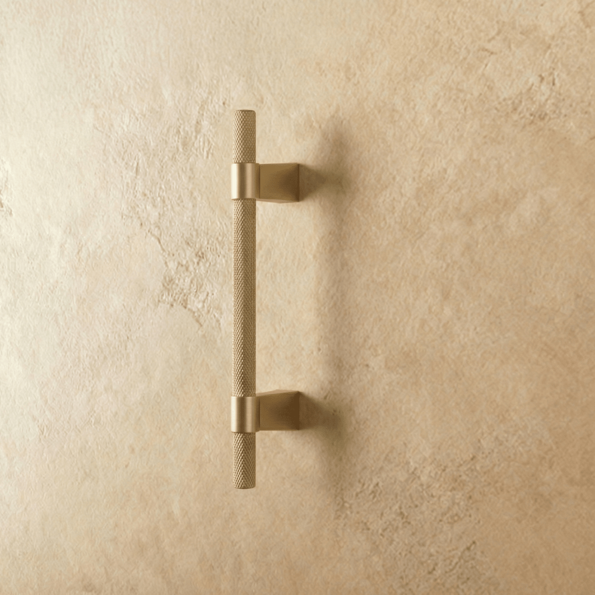 Knurled Cabinet Knobs & Drawer Pull Bars, Modern Kitchen & Wardrobe Hardware, Gold-Tone & Black Finish, Set of 2, 1.1-12.6in