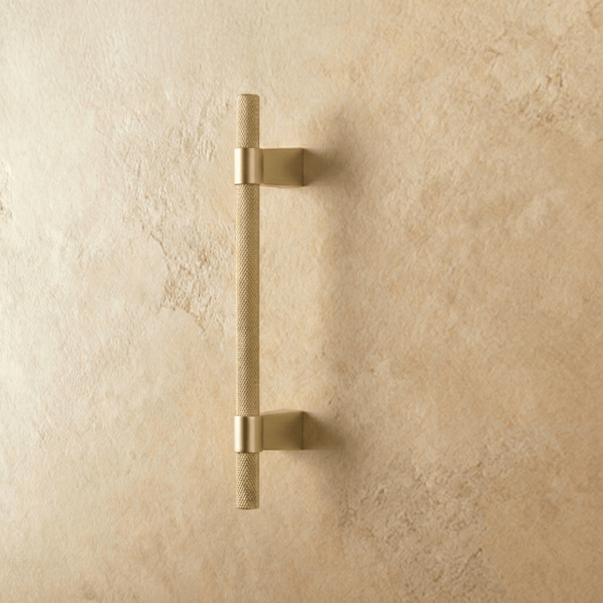 Knurled Cabinet Knobs & Drawer Pull Bars, Modern Kitchen & Wardrobe Hardware, Gold-Tone & Black Finish, Set of 2, 1.1-12.6in
