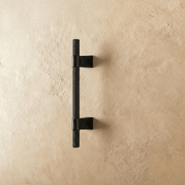 Knurled Cabinet Knobs & Drawer Pull Bars, Modern Kitchen & Wardrobe Hardware, Gold-Tone & Black Finish, Set of 2, 1.1-12.6in