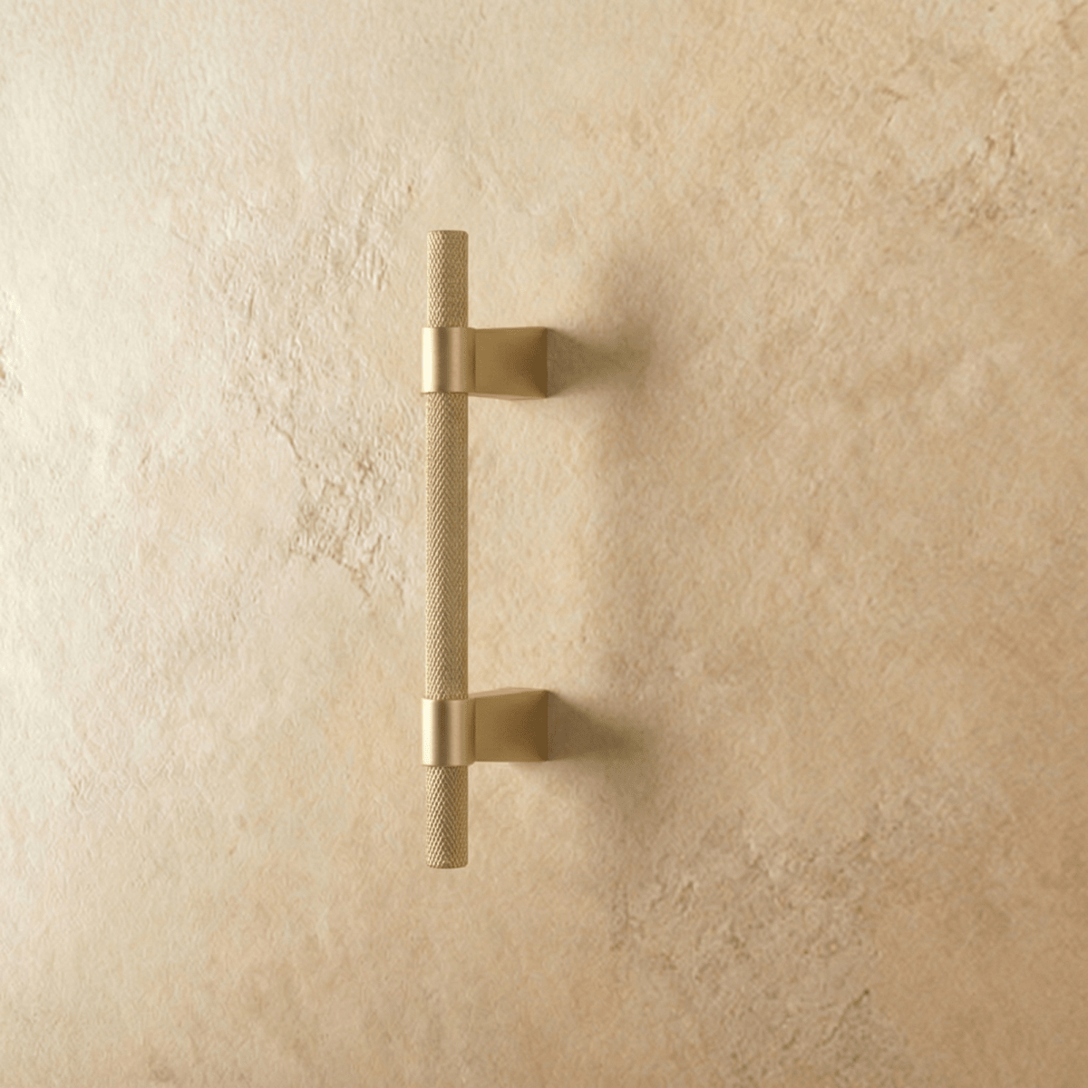 Knurled Cabinet Knobs & Drawer Pull Bars, Modern Kitchen & Wardrobe Hardware, Gold-Tone & Black Finish, Set of 2, 1.1-12.6in