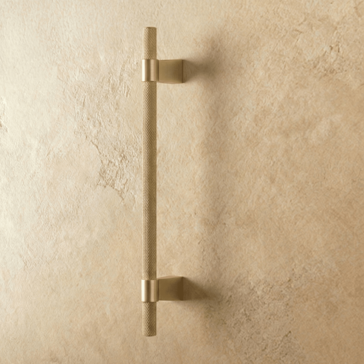 Knurled Cabinet Knobs & Drawer Pull Bars, Modern Kitchen & Wardrobe Hardware, Gold-Tone & Black Finish, Set of 2, 1.1-12.6in
