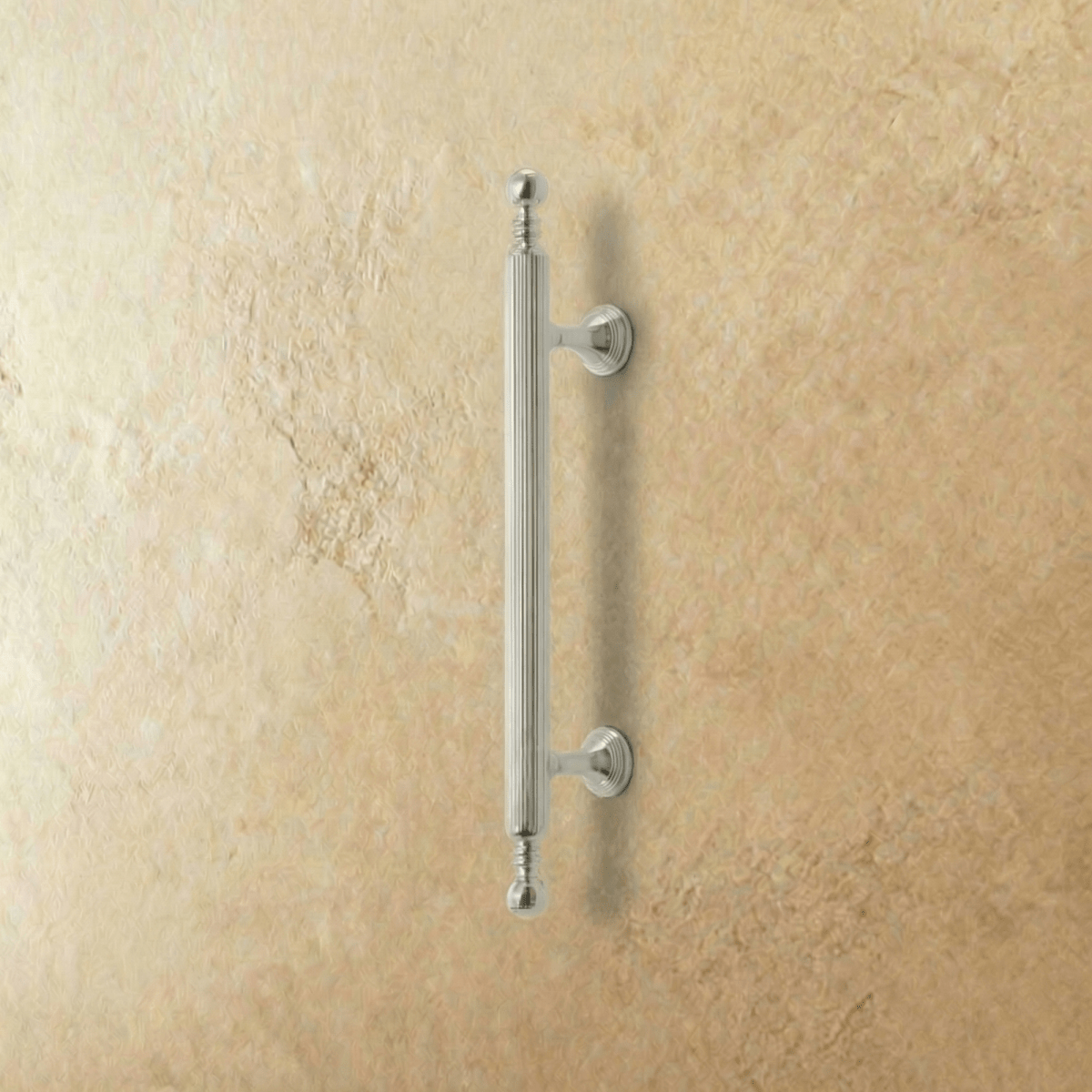Solid Brass Knurled Cabinet Knobs & Pull Bars, Modern Kitchen & Wardrobe Hardware, Gold or Chrome Finish, Set of 2, 0.8-7.6in