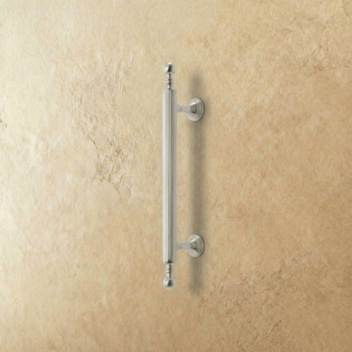 Solid Brass Knurled Cabinet Knobs & Pull Bars, Modern Kitchen & Wardrobe Hardware, Gold or Chrome Finish, Set of 2, 0.8-7.6in