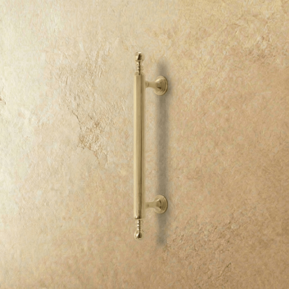 Solid Brass Knurled Cabinet Knobs & Pull Bars, Modern Kitchen & Wardrobe Hardware, Gold or Chrome Finish, Set of 2, 0.8-7.6in
