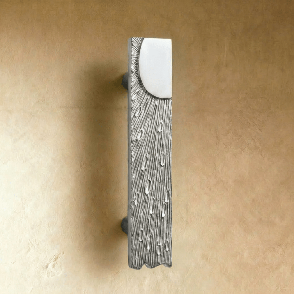 Solid Brass Drawer Pulls, Modern Kitchen & Vanity Hardware, Textured Sculptural Form, Set of 2 Left or Right Facing, 1.2-3.7in