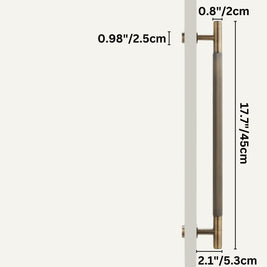 Striped Linear Door Pull Bar, Modern Entry & Interior Door Hardware, Comfortable Ribbed Grip, Single & Double-Sided, 10.8-17.7in