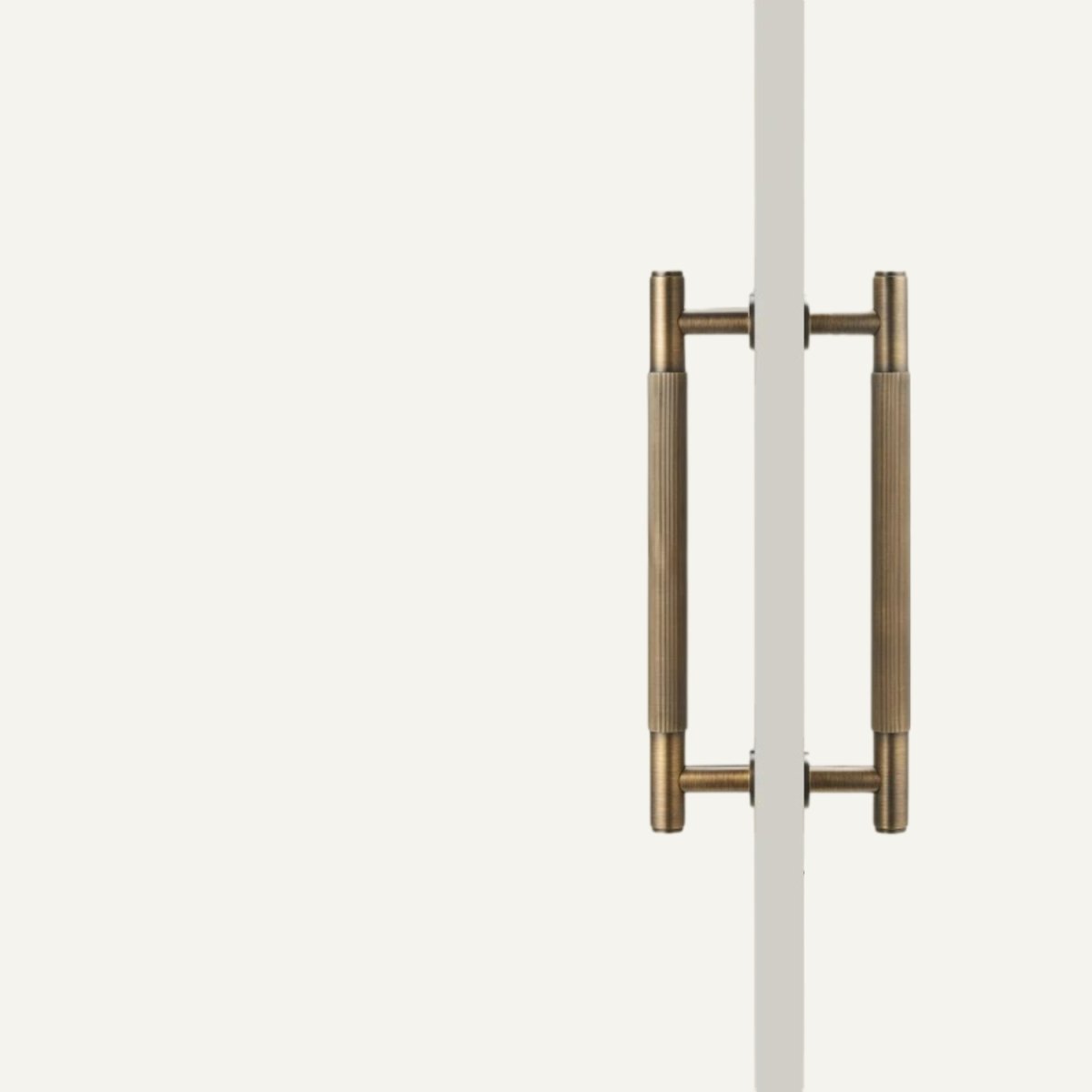 Striped Linear Door Pull Bar, Modern Entry & Interior Door Hardware, Comfortable Ribbed Grip, Single & Double-Sided, 10.8-17.7in