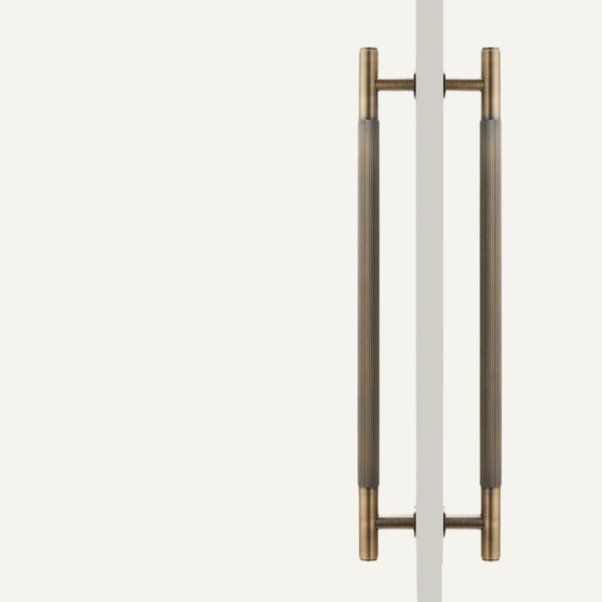 Striped Linear Door Pull Bar, Modern Entry & Interior Door Hardware, Comfortable Ribbed Grip, Single & Double-Sided, 10.8-17.7in