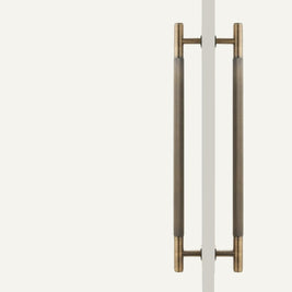 Striped Linear Door Pull Bar, Modern Entry & Interior Door Hardware, Comfortable Ribbed Grip, Single & Double-Sided, 10.8-17.7in