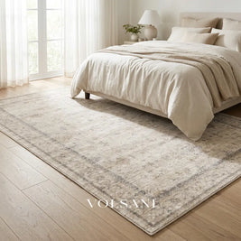 Vintage Pattern Area Rug with High Pile Soft Living Room & Bedroom Rug Faded Traditional Print 8 Sizes 2x3 to 9x12ft