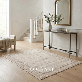 Vintage Pattern Area Rug with High Pile Soft Living Room & Bedroom Rug Faded Traditional Print 8 Sizes 2x3 to 9x12ft