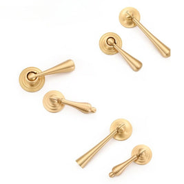 Solid Brass Single-Hole Cabinet Knobs, Timeless Kitchen & Cupboard Hardware, Gold Finish, Set of 2, 1.1-3.5in