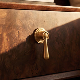Solid Brass Single-Hole Cabinet Knobs, Timeless Kitchen & Cupboard Hardware, Gold Finish, Set of 2, 1.1-3.5in