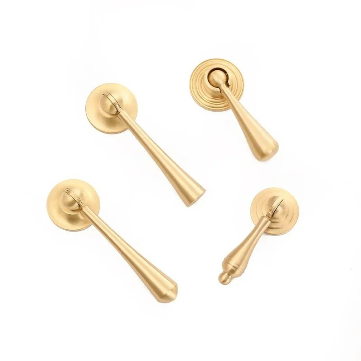 Solid Brass Single-Hole Cabinet Knobs, Timeless Kitchen & Cupboard Hardware, Gold Finish, Set of 2, 1.1-3.5in