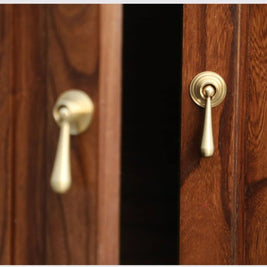 Solid Brass Single-Hole Cabinet Knobs, Timeless Kitchen & Cupboard Hardware, Gold Finish, Set of 2, 1.1-3.5in