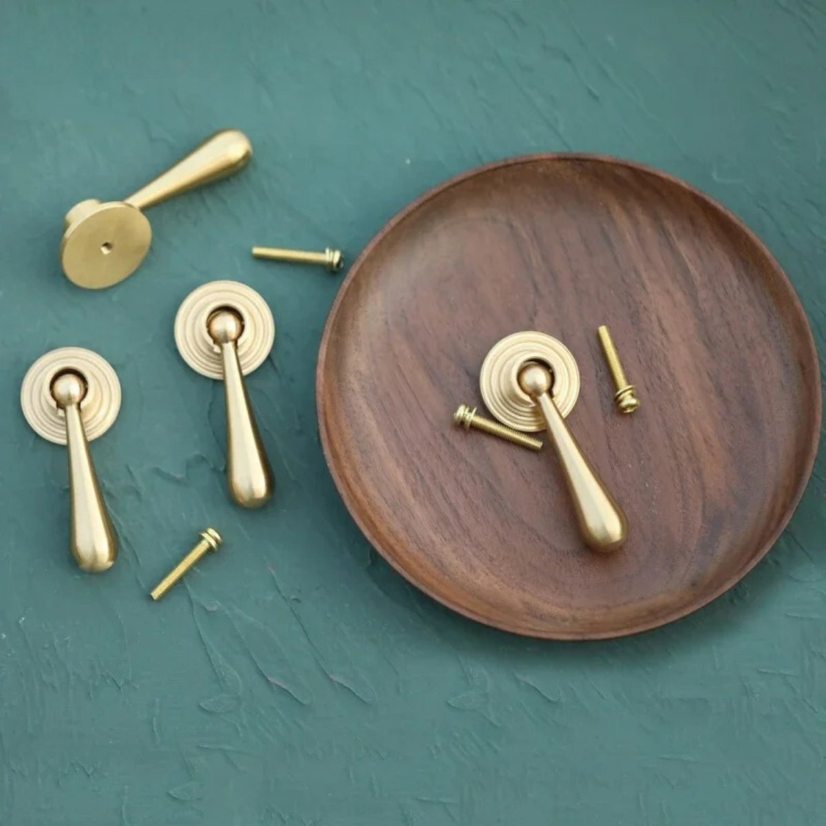 Solid Brass Single-Hole Cabinet Knobs, Timeless Kitchen & Cupboard Hardware, Gold Finish, Set of 2, 1.1-3.5in
