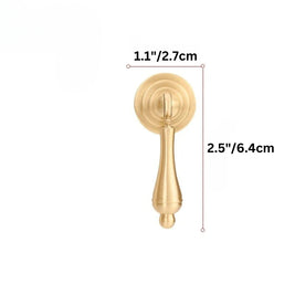 Solid Brass Single-Hole Cabinet Knobs, Timeless Kitchen & Cupboard Hardware, Gold Finish, Set of 2, 1.1-3.5in