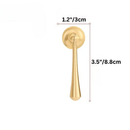 Solid Brass Single-Hole Cabinet Knobs, Timeless Kitchen & Cupboard Hardware, Gold Finish, Set of 2, 1.1-3.5in
