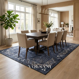 Washable Area Rug with Persian Medallion Machine Washable Living Room & Bedroom Rug Non Slip Low Pile 3x5 and 6x9ft