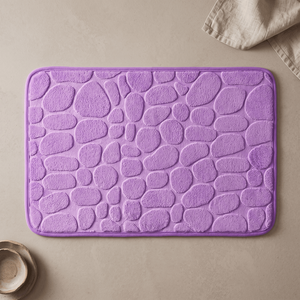 WENDE: Memory Foam Badmat 40 x 60 cm – Antislip Kiezelmotief - Volsani