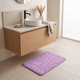 WENDE: Memory Foam Badmat 40 x 60 cm – Antislip Kiezelmotief - Volsani